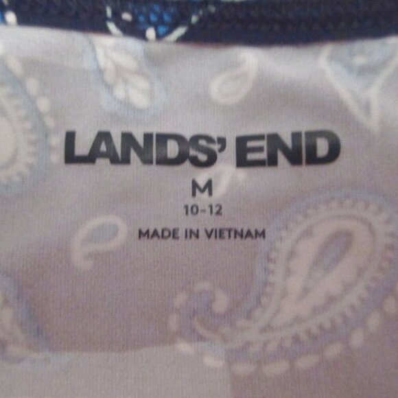 Lands' End Womens Rash Guard Size M Swimsuit Top UPF Long Sleeves Modest Beach - Picture 4 of 9